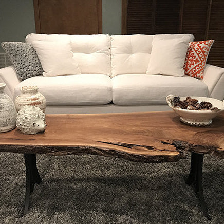 wood slab coffee tables