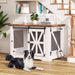 Flycity 39.4'' Farmhouse Heavy Duty Dog Crate Furniture with Sliding Door