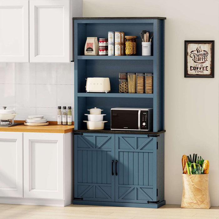 Blue Farmhouse Storage Cabinet