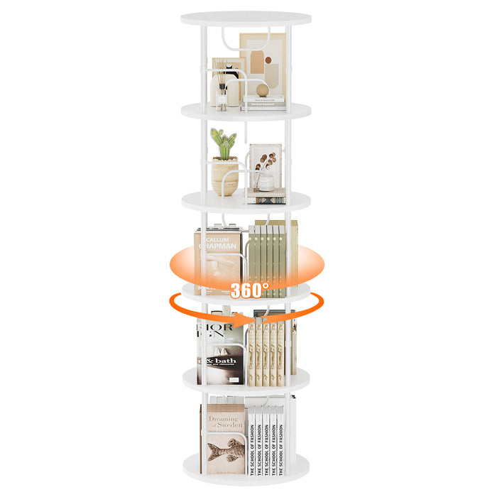 white rotating bookshelf​