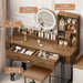 Flycity Makeup Vanity Desk Sets with LED Mirror & Storage Drawers 47"