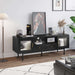 Flycity Mid-Century Modern Black TV Stand for 55/60/65 Inch TVs