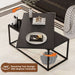 Black Modern Rotating Coffee Table