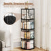 Flycity 360° Display 3-5 Tier Rotating Bookshelf with Special Visible Partition Storage