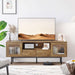 Flycity Mid-Century Modern Brown TV Stand 