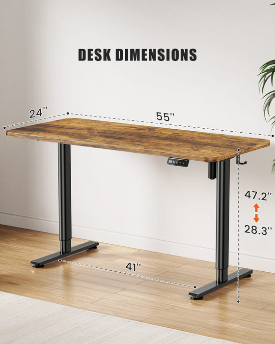 Flycity Electric Standing Desk Height Adjustable Computer Desk