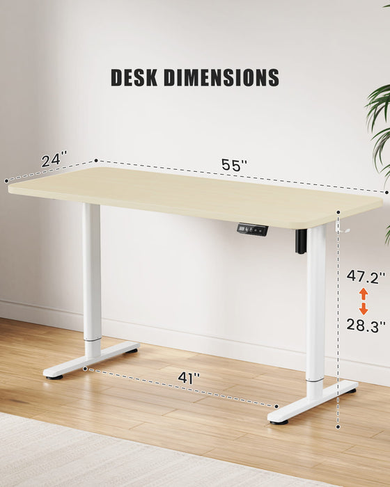 Flycity Standard Electric Standing Desk Height Adjustable Computer Desk