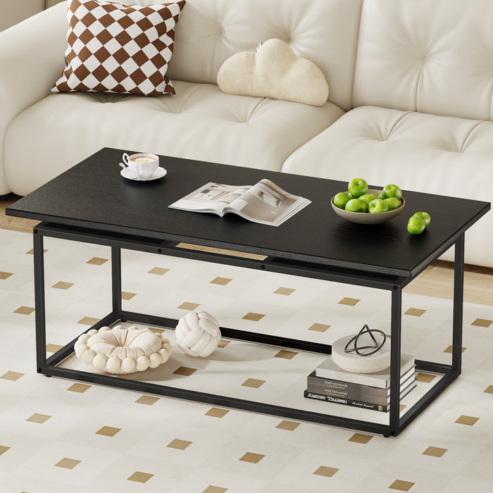 Black Modern Rotating Coffee Table