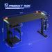 Black Carbon Fiber Electric Standing Desk for Home Office