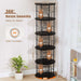 Flycity 360° Display Black 5 Tier Rotating Bookshelf Size