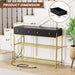 Flycity Black Narrow Console Table with Storage