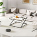 Flycity White Marble Center Coffee Table for Living Room