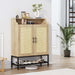 7-Tier Shoe Storage Cabinet with Rattan Doors