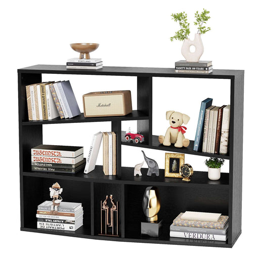 Flycity Black Modern Bookcase with Anti-Tipping Feature