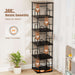 Black Square Rotating Bookshelf-5