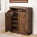 Brown Farmhouse Shoe Cabinet-2