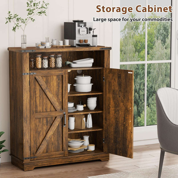 Brown Farmhouse Shoe Cabinet-7