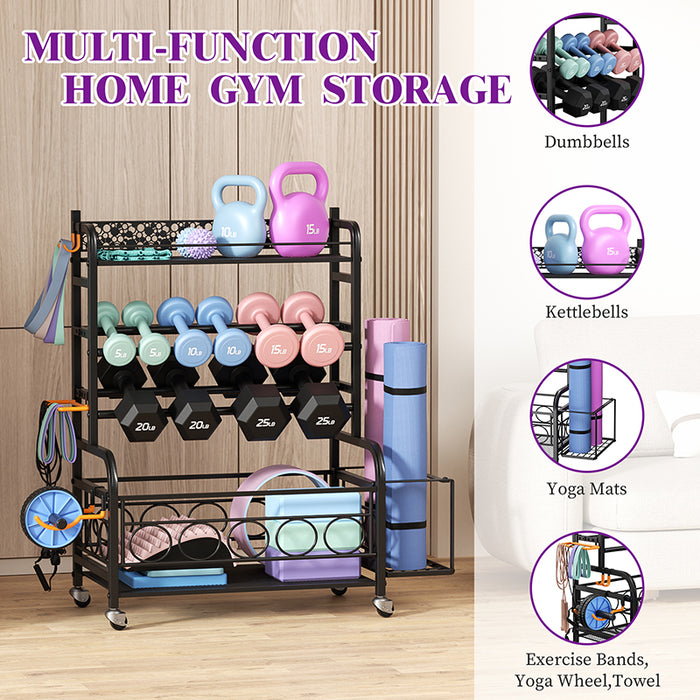 Home Gym Storage with Wheels