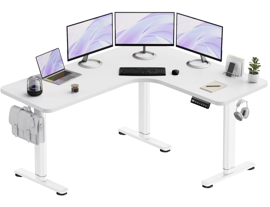 Flycity Electric L-Shaped Standing Desk Adjustable Height - Reversible