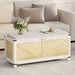 Flycity Farmhouse End of Bed Storage Bench for Bedroom