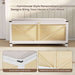 Flycity Farmhouse End of Bed Storage Bench for Bedroom