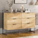 Flycity Modern Wood 6 Drawers Dresser with Spacious Storage