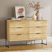 Flycity Modern Wood 6 Drawers Dresser with Spacious Storage