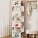 Flycity 7-Tier White 360° Rotating Shoe Rack Tower