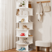 Flycity 7-Tier White 360° Rotating Shoe Rack Tower