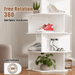 Flycity 7-Tier White 360° Rotating Shoe Rack Tower