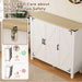 Flycity 5-Tier White Farmhouse Shoe Storage Cabinet