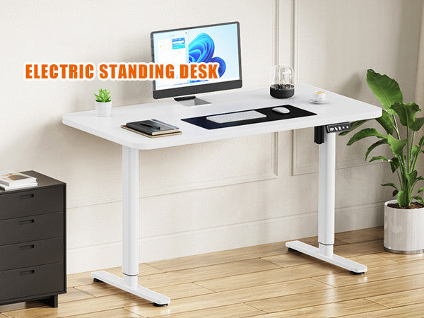 White electric desk frame