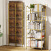 Flycity 3-5 Tier Vintage No Assembly Folding Bookshelf