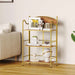 Flycity 3-5 Tier Vintage No Assembly Folding Bookshelf