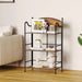 Flycity 3-5 Tier Vintage No Assembly Folding Bookshelf