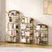 Flycity 3-5 Tier Vintage No Assembly Folding Bookshelf