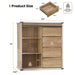 Flycity 4 Drawers Farmhouse Dressers with Sliding Barn Door