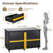 Black 6 Drawer Dresser-4