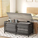 Flycity Wooden Metal Frame Storage Bench with Storage Easy Assembly