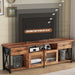 Flycity TV Stand Entertainment Center with Fabric Drawers & Cabinets